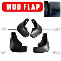 Auto Pearl 4 Pcs ABS Black Front &a; Rear Cup Type Mud Flaps Car Splash Guard Set for Toyota Corolla Altis T2 image 4