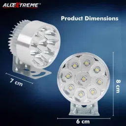 AllExtreme EXG9FGS 9 LED 9W Round Heavy Duty Pod Waterproof Spot Beam Fog Light with Switch (Pack of 2) image 3
