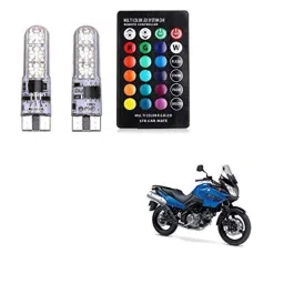 Kozdiko 2 Pcs T10 LED RGB Bike Interior Fancy/Parking Remote Control Light Set for Suzuki Vstrome-picture-11