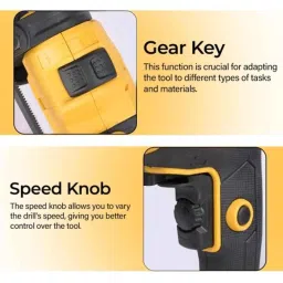 Deli DL-CZ13-E5 650W 3000rpm Yellow Electric Impact Drill with Variable Speed image 5