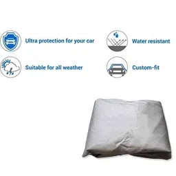 Kozdiko Silver Matty Car Body Cover with Buckle Belt for Maruti Suzuki Ritz image 4