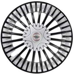 Prigan 4 Pcs 15 inch Polypropylene Silver &a; Black Press Fitting Car Wheel Cover Set for Toyota Corolla Altis Old-picture-26