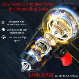 Vormir VR CD12-46 12V 25Nm 0-400 &a; 0-1450rpm Yellow &a; Black Cordless Drill Driver Set, CD1246S000 image 2