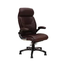 Caddy PU Leatherette Brown Adjustable Office Chair with Back Support, DM 68-picture-48