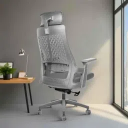 Rose Elanzo Mesh Grey High Back Revolving Ergonomic Office Chair-picture-48