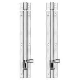 Saze 8 inch Stainless Steel Plain Tower Bolt (Pack of 2)-picture-29