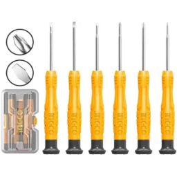 Ingco 6 Pcs Precision Screwdriver Set, HKSD0618 (Pack of 6)-picture-0