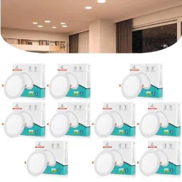 D&s;Mak 15W Round LED Conceal Panel Light with IP50 Dust Proof (Pack of 10) image 2