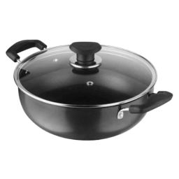 Vinod Hanos 2.6L Non Stick Induction Friendly Deep Kadhai with Lid, HANSDK22-picture-37