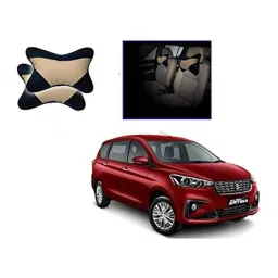 Kozdiko 2 Pcs Memory Foam Beige &a; Black Car Neck Rest Cushion Pillow Set for Maruti Suzuki Ertiga 2019-picture-42