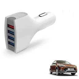 Kozdiko 36W 4.1 White USB Car Fast Charger with 4 Ports for Hyundai i20 Active-picture-39