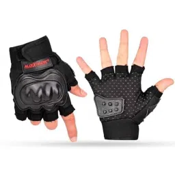 AllExtreme Probiker EXO2GV33 Black Anti-Skid &a; Breathable Half Finger Bike Riding Gloves for Motorcycle Cycling Climbing Mountaineering Hiking, Size: 2XL-image-33