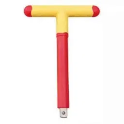De Neers 3/8 140mm Red &a; Yellow Injection Non Sparking T Type Wrench-picture-17