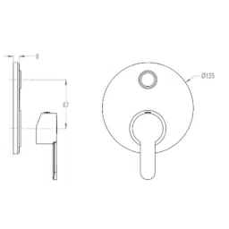 Cera Victor Brass Single Lever Push Type Single Lever Concealed Diverter, F1015701 image 5