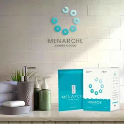 Menarche 15 Pcs XL &a; Medium Soft Cotton &a; Ultra Thin Biodegradable Sanitary Pad Set, MSP004 image 5