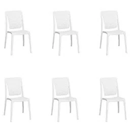 Italica Polypropylene White Luxury Arm Chair, 2109-6 (Pack of 6)-picture-32