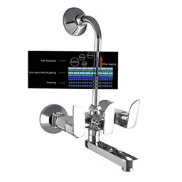 10X WM-5013 Brass Chrome Finish 2 in 1 Wall Mixer image 5