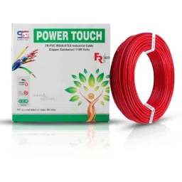 Super GEC Power Touch 1 Sqmm Single Core Red FR PVC Insulated Electric House Wire, Length: 73 m-picture-11
