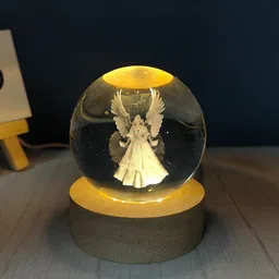 indob 3D Galaxy Crystal Ball Night Lamp,Creative Engraved Crystal Ball Night Lamp Night Lamp image 5