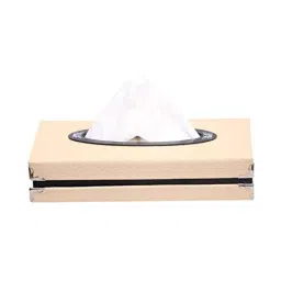 Kozdiko Leatherette Beige Car Tissue Paper Dispenser Box with 200 Sheets (100 Pulls) for Maruti Suzuki 800-picture-44