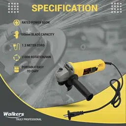 Walkers 800W Angle Grinder, 500W 10mm Drill Machine, 5 Pcs Wheel &a; 5 Pcs Drill Bits Combo, WKCB439 image 2