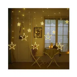 Ever Forever 6.6x3.3ft Off White Star LED Curtain String Light (Pack of 4) image 2