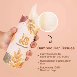 Im Eco 2 Ply 50 Pulls Bamboo Soft Facial &a; Car Tissue, IMEBCT2 (Pack of 2) image 2