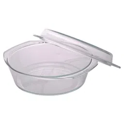Borosil 2.5L Glass Transparent Deep Round Casserole with Flat Lid, IH22CA14225-picture-25