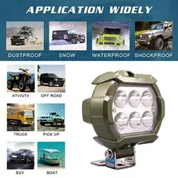 AllExtreme Ex6Lmw1 Waterproof 6 Led White Fog Light With Strobe Feature Heavy Duty Work Lamp For Motorcycle Bike Car And Suv (18W, White) image 4