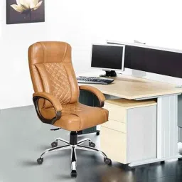 Rose I10 52x52x116cm Leatherette Rust High Back Executive Chair-picture-16
