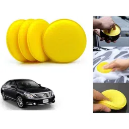 Auto Pearl Polyurethane Beige Washing &a; Waxing Polish Foam Sponge for NISSAN TEANA (Pack of 4)-picture-37