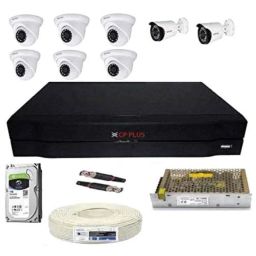 CP Plus 1MP 8 Channel Hd Dvr &a; Camera Combo Kit with 2 Bullet &a; 6 Dome Camera-picture-8