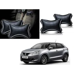 Kozdiko 2 Pcs Black Dotted Cushion Pillow Car Neck Rest Set for Toyota Etios, koz_45990 image 3