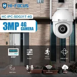 HI Focus HC-SDG31T-4G 3MP 2304x1296p 4G Smart PT Outdoor Sim Camera with Motion Track, 2-Way Audio, IP65, Could Storage &a; Free 64GB Micro SD Card image 2