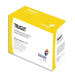 Trugut 36 Foils 0 USP 152cm Trugut Plain &a; Chromic Absorbable Catgut Suture Box, S 2214T-picture-15