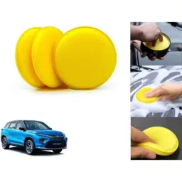 Auto Pearl Polyurethane Beige Washing &a; Waxing Polish Foam Sponge for Hyryder (Pack of 3)-picture-48