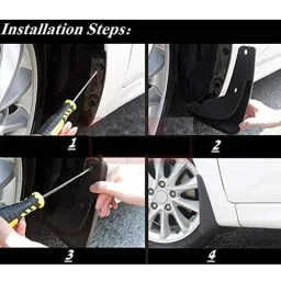 Enexoya 4 Pcs PVC OE Type Car Mud Flap Guard Set for Hyundai I20 image 3