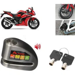 Auto Pearl Steel Black Anti-Theft Alarm Disc Brake Lock for CBR300R BS6, Lock_330-picture-34