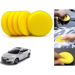 Auto Pearl Polyurethane Beige Washing &a; Waxing Polish Foam Sponge for Civic 2019 (Pack of 5)-picture-14
