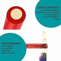 AT Kabel 40/76 Sqmm 2 Core Copper Yellow &a; Red Flexible Home Electrical Cable, AT-40/76, Length: 90 m image 2