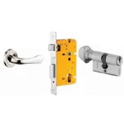 Dorset ML Series Lily 60mm Stainless Steel Silver Chrome Finish Door Handle Lock Set with Knob &a; Key, ML LY OR (Pack of 3)-picture-31