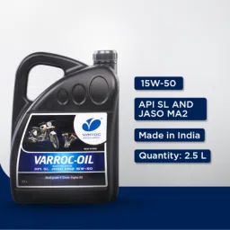 Varroc JASO MA2 2.5 Litre 15W-50 Multigrade 4 Stroke Engine Oil, VOIL-15W50-2500SL image 4