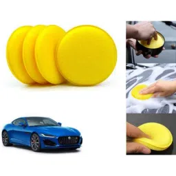Auto Pearl Polyurethane Beige Washing &a; Waxing Polish Foam Sponge for Jaguar F TYPE (Pack of 4)-picture-44
