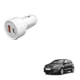 Kozdiko 3A 18W Plastic Fast Charging Mini Car Charger with Dual Output for Volkswagen Polo-picture-16