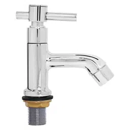 10X Brass Silver Chrome Plated Pillar Cock-image-3