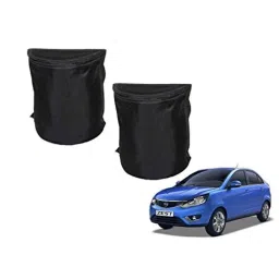 Kozdiko 2 Pcs Black Semi Cylindrical Car Dustbin Set for Tata Zest-picture-41