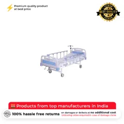 Diya Healthcare WSH-1236 Mild Steel Pre-Treated Epoxy Powder Coated Full Fowler Bed ABS Panel &a; Collapsible Railings image 2