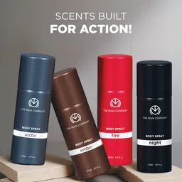 the man company The Power Quad Deodorant Set - Arctic, Night, Fire and Ember Body Sprays Deodorant Spray - For Men image 5