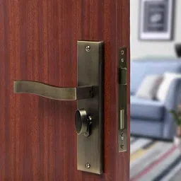 Voltizi Viva 8 inch Stainless Steel Antique Brass Finish Both Side Key Cylindrical Plate Mortise Door Lock Handle Set with 3 Keys-picture-12