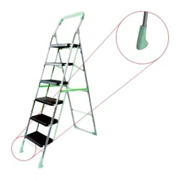Inaithiram SL6SPR 150kg 6 Step CRC Parrot Green Powder Coated Foldable Step Ladder with Anti Slip &a; Safety Clutch Lock image 5